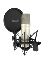 Tannoy TM1 Large Diaphragm Condenser Microphone with Recording, Silver/Black