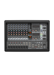 Behringer 10 Channel Powered Mixer with Dual Multi-FX Processor and FBQ Feedback Detection System, PMP1680S, Black