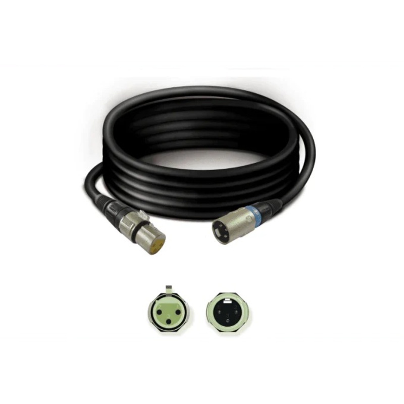 Tasker Cable 1 XLR Male 3 Pin to 1 XLR Female 3 Pin 3Mtrs