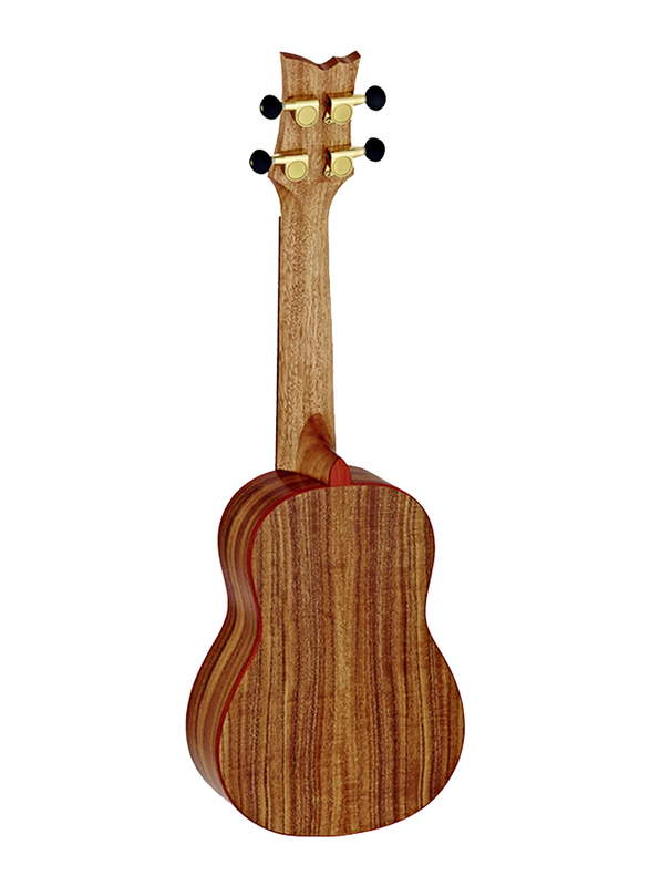 Ortega RUACA-SO Acacia Soprano Size Ukulele with Guitar Bag, Tecwood Fingerboard, Brown