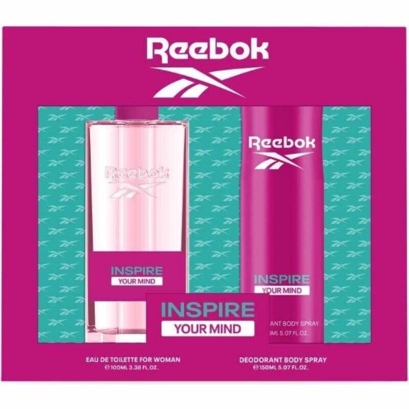 

Reebok 2-Piece Inspire Your Mind Gift Set for Women, 100ml EDT Perfume, 150ml Deodorant Body Spray