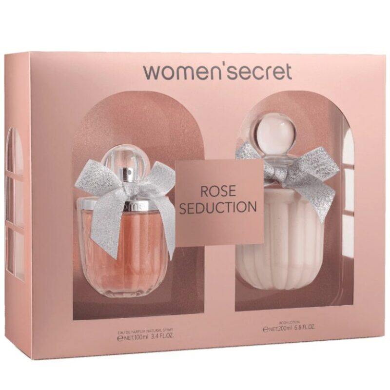 

Women Secret 2-Piece Rose Seduction Gioft Set for Women, 100ml EDP Perfume, 200ml Body Lotion
