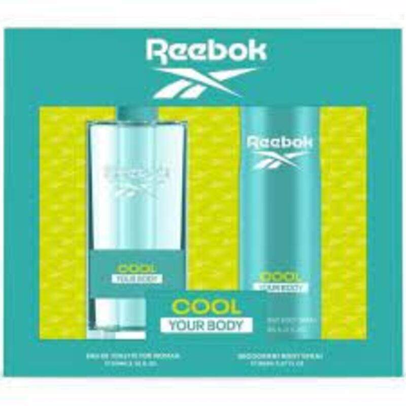 

Reebok 2-Piece Cool Your Body Gift Set for Women, 100ml EDT Perfume, 150ml Deodorant Body Spray