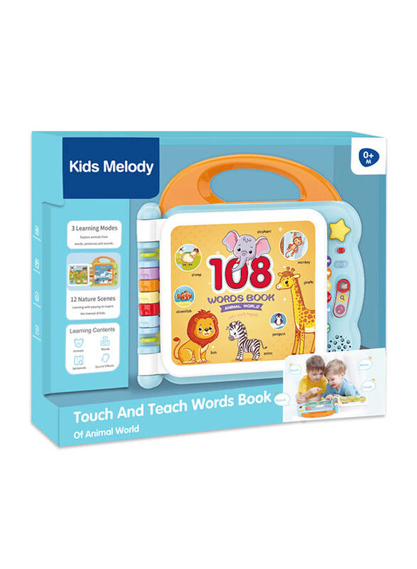 

Stem Touch and Teach Words Book of Animal Music World with 12 Nature Scenes and 3 Learning Modes, Ages 3+