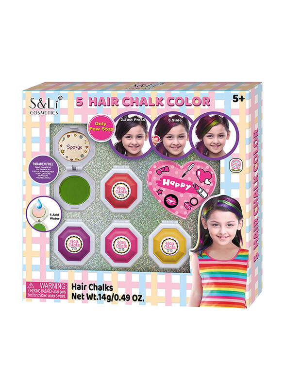 

S & Li Hair Chalk Colour Set, 5 Pieces, Ages 5+, Multicolour