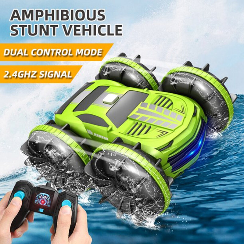 

Stem 2.4Ghz RC Amphibious Remote Control Vehicle with 360° Rotating 4WD Double Sided Drift Climbing Car, Ages 5+, Assorted