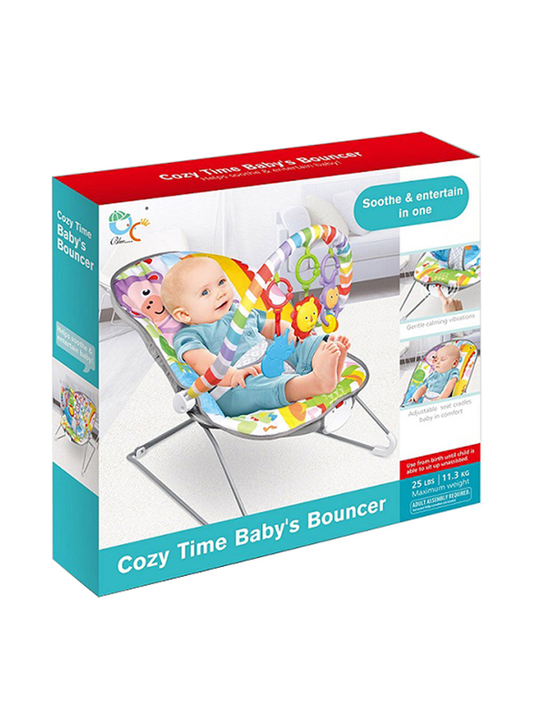 Blue Care Soothe and Entertainment Baby Bouncer, Multicolour