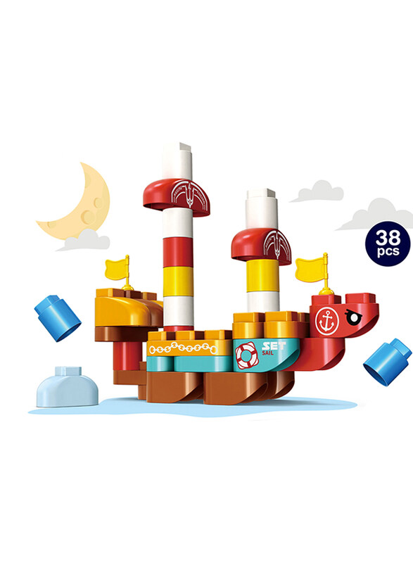 

Cute Koala Diy Sailboat Building Blocks Set, 38 Pieces, Ages 18+ Months