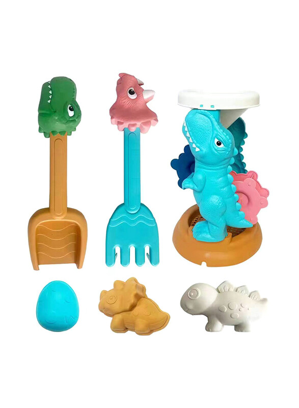 

Ranxian 6-Piece Dinosaur Colourful Premium Beach Sand Toys with Cart for Toddlers
