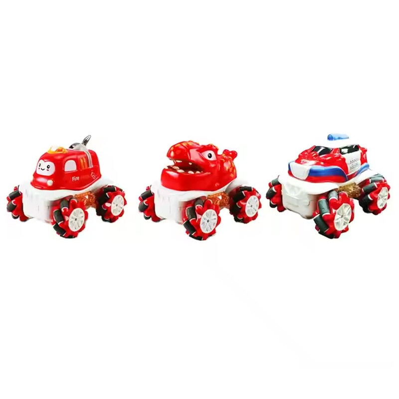 

STEM 1:36 2.4G Anti-frequency Nine Pass Light Vinyl Cartoon Side-shift Stunt Car Red Color - 1PC Style May Vary