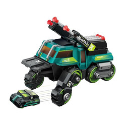 1:24 Diecast Ejection 3 IN 1 Chariot with Gun, Light & Music - Assorted Colors for Ages 3+