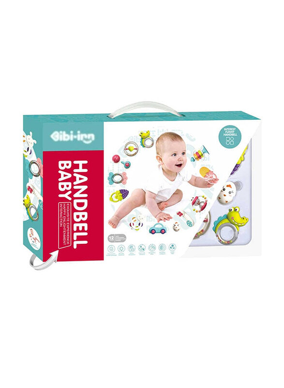 

IBI-IRN New Baby Safety Rattle Toys Teether And Hand Ring Bell Infant Plastic Toys
