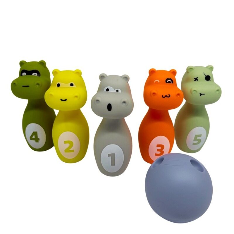 

Stem Hippo Bowling Set