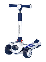 Stem 3 Wheel Kids Toddler Scooter with Adjustable Height & Kick Scooter, Blue/Yellow/Pink