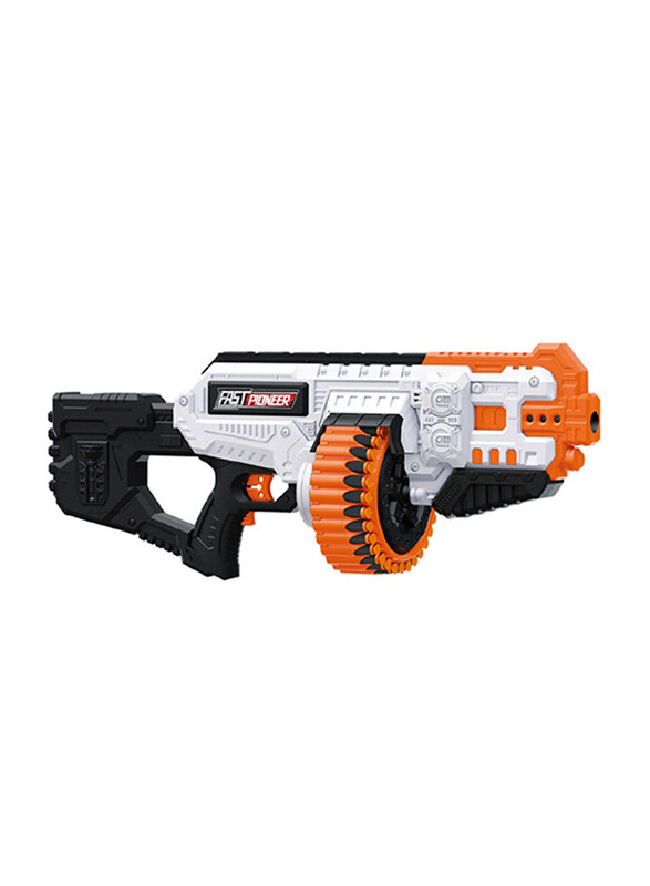 

Stem Fast Pioneer Electric Gun Foam Bullet Blaster with 48X Bullet Capacity, Ages 8+, Multicolour