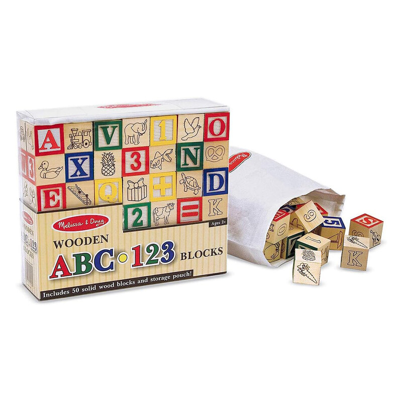 

STEM 50PCS Digital Printing Blocks - Wooden ABC & 123 Blocks