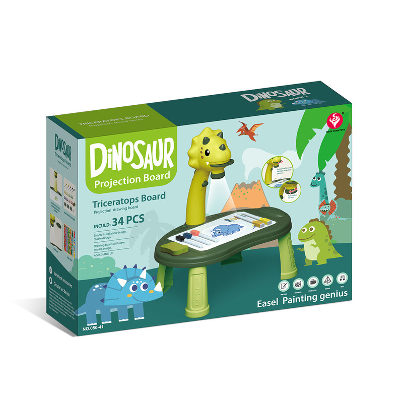 34 PCS -Dinosaur Projection Sketchpad - Triceratops Board