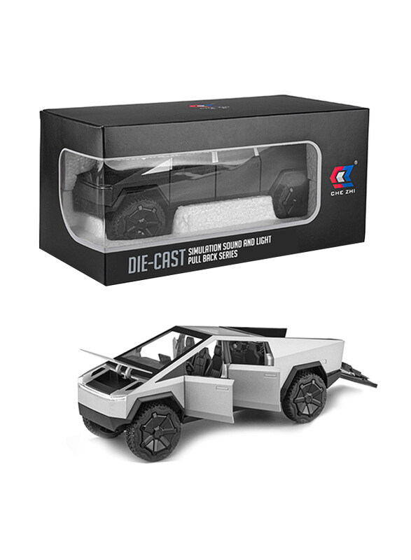 

Stem Pullback Power 1:24 Die-cast Alloy Tesla Pica with Simulation Sound, Light and Openable Doors, Ages 3+