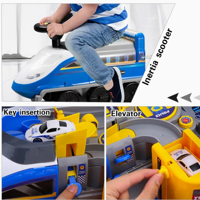 Electric Public Security High-Speed Railway Slide Baby Car Adventure