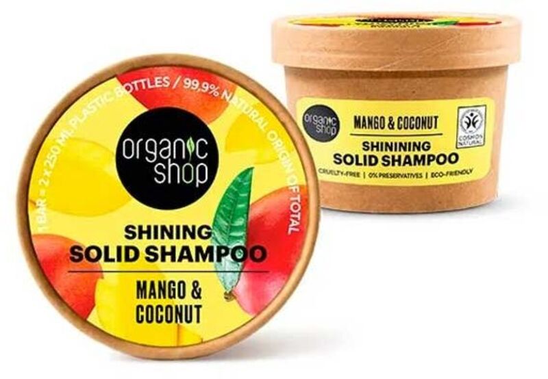 

Organic Shop OS SOLID BARS. Shining solid shampoo. Mango & Coconut, 60 g