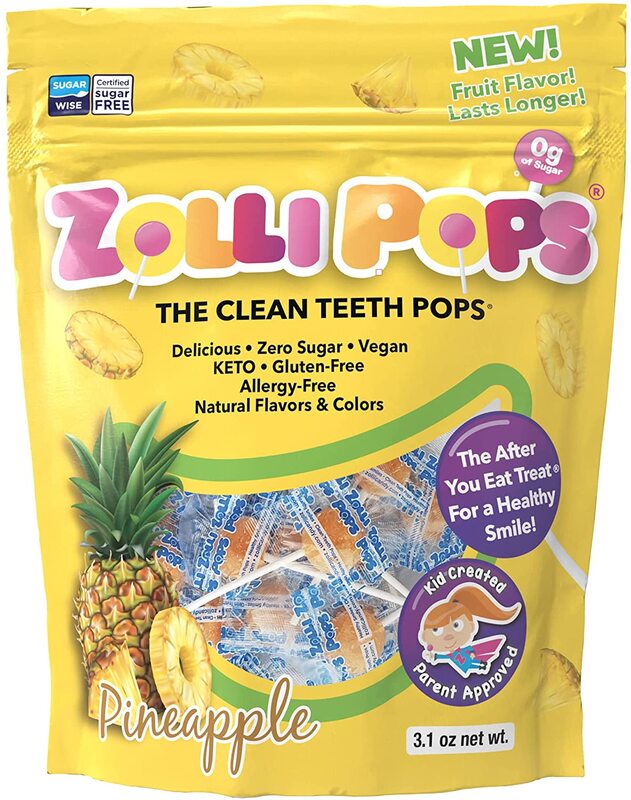ZOLLIPOP CLEAN TEETH POPS PINEAPPLE 3.1OZ