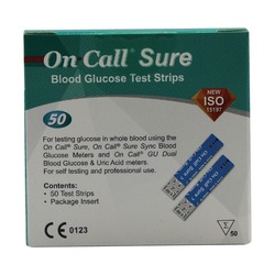 ON CALL SURE BLOOD GLUCOSE TEST STRIPS