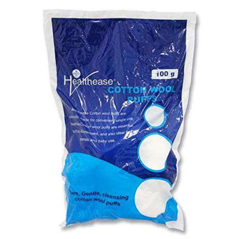 HEALTHEASE COTTON WOOL PUFFS 100G