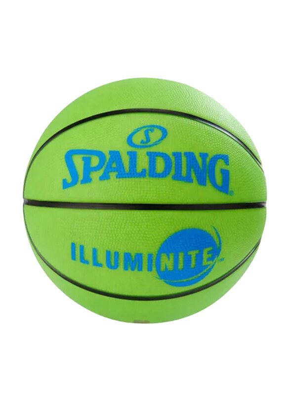 

Spalding Size-7 Illumi-Nite Rubber Basketball, Size 7, Green