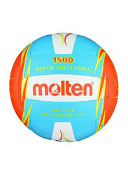 Molten Size-5 V5B1500-Co Machine Stitched Beach Volleyball, Blue/Red