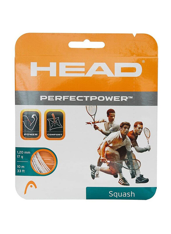 

Head Perfect Power Squash Racquet String, WH-17, 10m, White