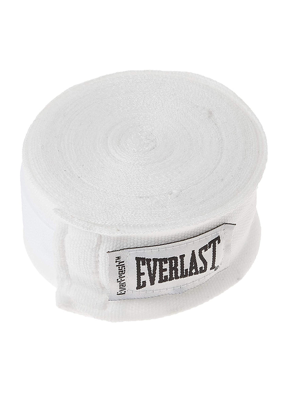 

Everlast 180-inch Level 2 Woven Cotton Boxing Hand Wraps, EVER-4456WHT, White