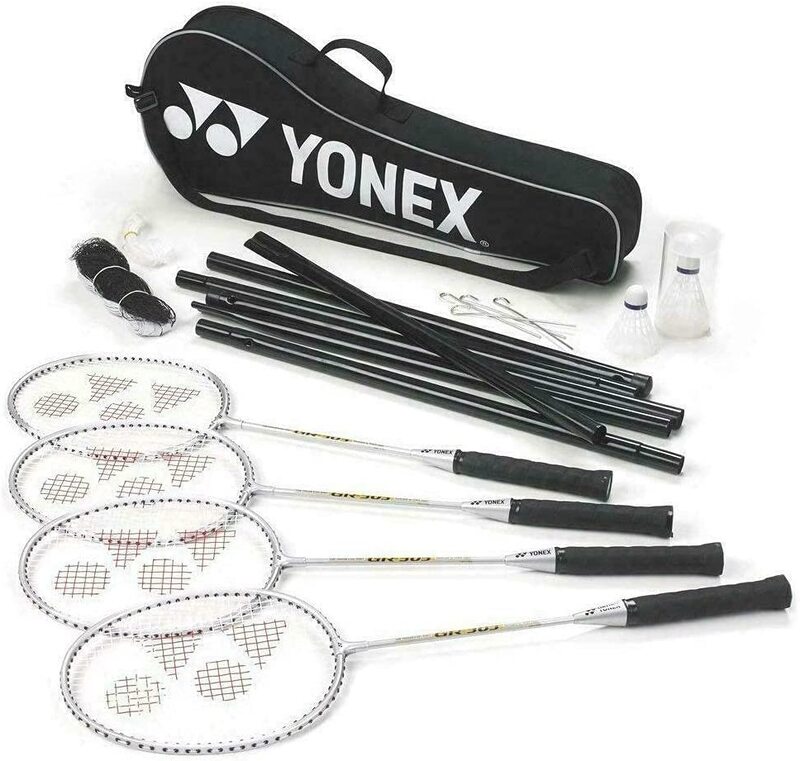 Yonex Gr303 4 Player Badminton Set, K-REY-YXR150, Black