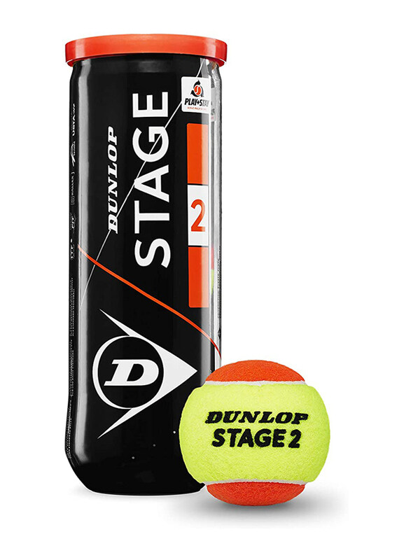 

Dunlop 3-Piece Tennis Ball Stage 2, 601339, Multicolour