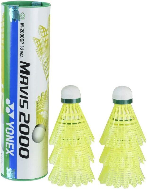 

Yonex Mavis 2000 Nylon Shuttlecock, 6 Pieces, Light Yellow