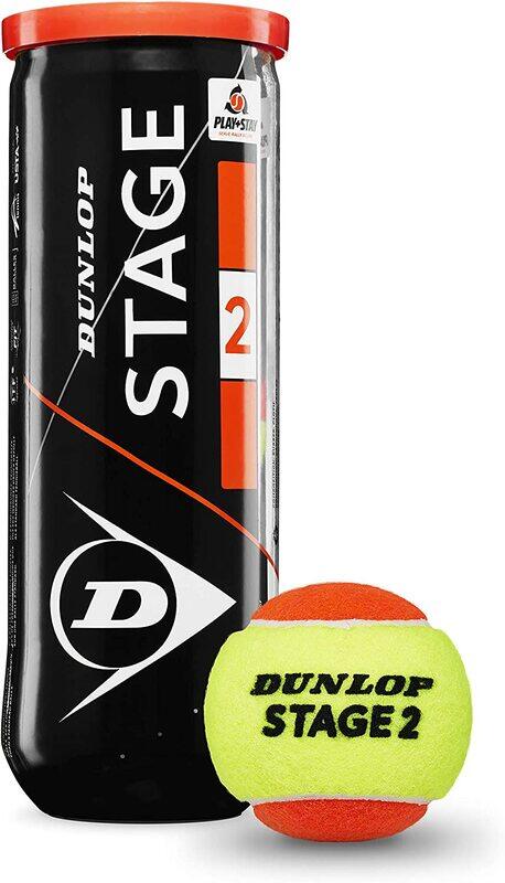 

Dunlop Stage 2 Tennis Ball, 3 Piece, Red/Green