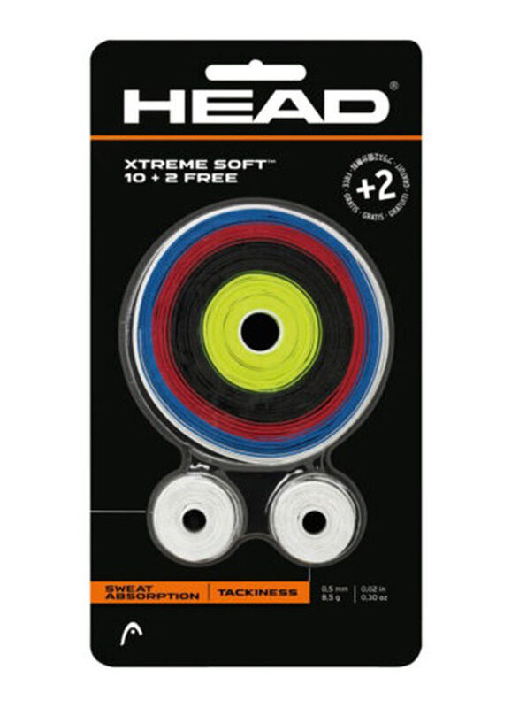 

Head Blister Xtreme Soft 10 Plus 2 Over Grip, Multicolour