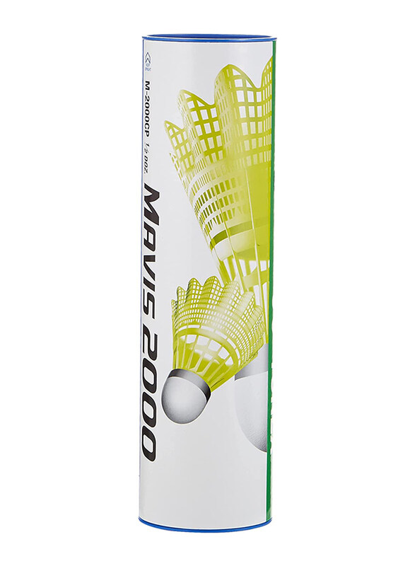 

Yonex Mavis 2000 Badminton Shuttlecocks with Blue Cap, 6 Pieces, Yellow