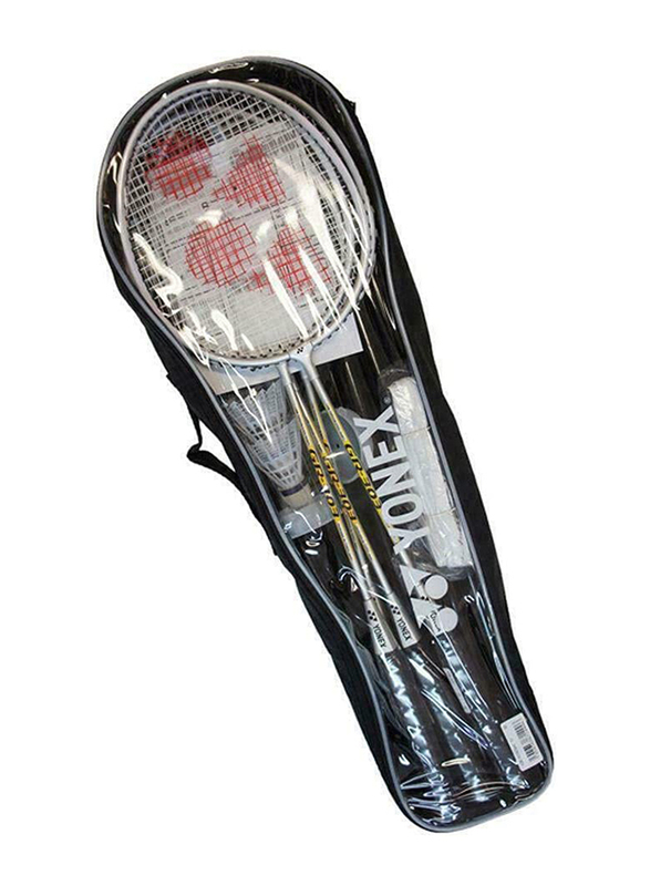 Yonex 4 Player Badminton Set, Black/White