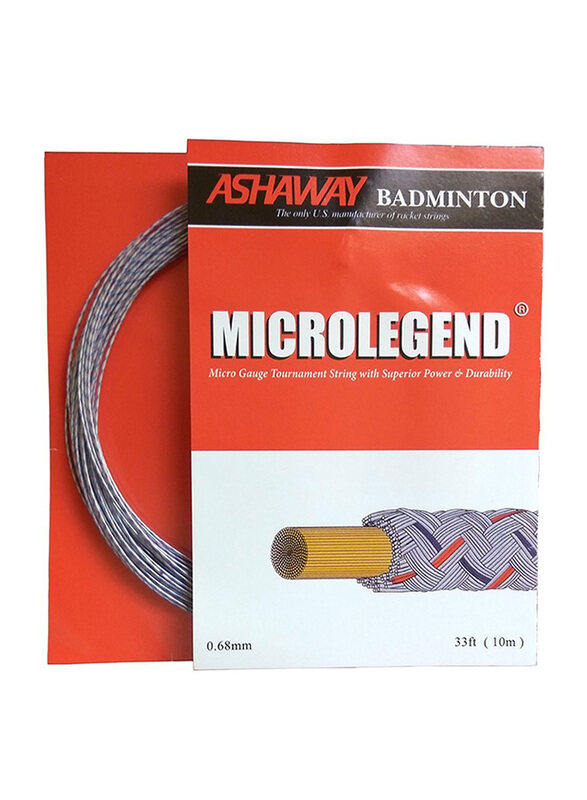 

Ashaway Micro Legend Badminton String, 0.68mm, Silver