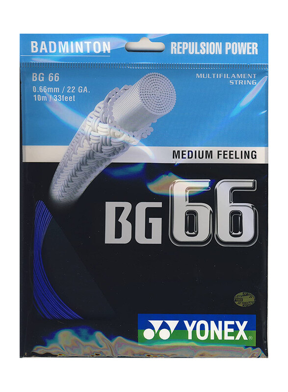 

Yonex BG66 Badminton String, 10m, Royal Blue