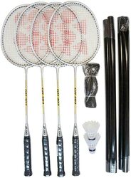 Yonex Gr303 4 Player Badminton Set, K-REY-YXR150, Black