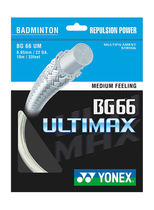 

Yonex Ultimax Badminton String, 10 Meter, White