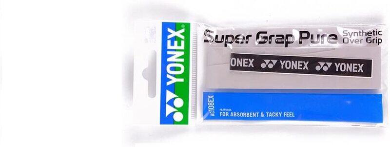 

Yonex Super Grap Pure Badminton Racquet Grip, AC108EX, Grey
