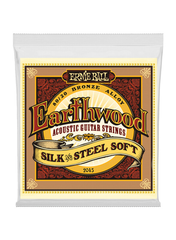 

Ernie Ball Earthwood Silk & Sleet Extra Soft Acoustic Guitar Strings, P02045, Multicolour