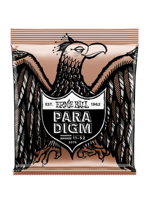 

Ernie Ball P02078 Paradigm Phosphor Bronze Acoustic Guitar Strings, Light, 11-52 Gauge, Multicolour