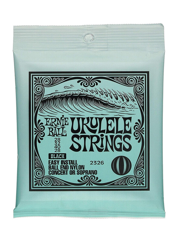 

Ernie Ball Concert/Soprano Nylon Ball-End Ukulele Strings, P02326, Black