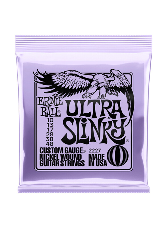 

Ernie Ball Ultra Slinky Nickelwound Electric Guitar Strings 10, 48 Gauge, P02227, Multicolour