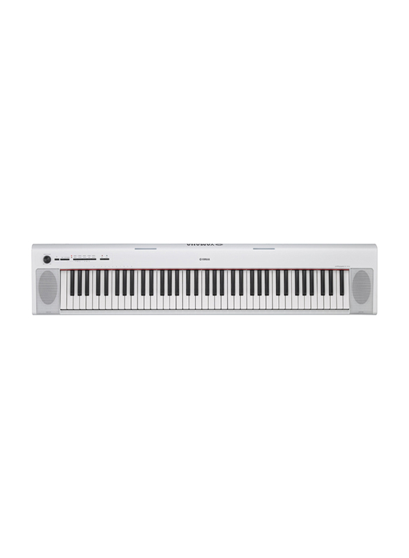 Yamaha NP-32 Portable Keyboard, 18W, Piano Style Keyboard with Graded Soft Touch, 76 Keys, White