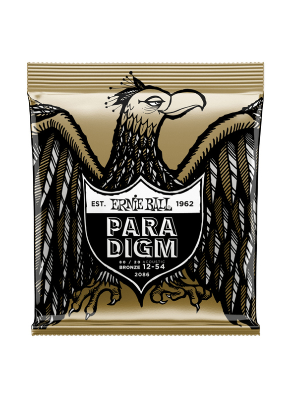 

Ernie Ball P02086 Paradigm 80/20 Bronze Acoustic Guitar Strings, Medium Light, 12-54 Gauge, Multicolour