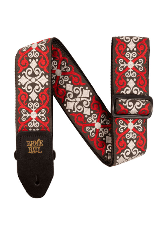 

Ernie Ball Trellis Jacquard Strap, P04695, Red